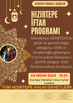 Hızırtepe İftar Programı 2024
